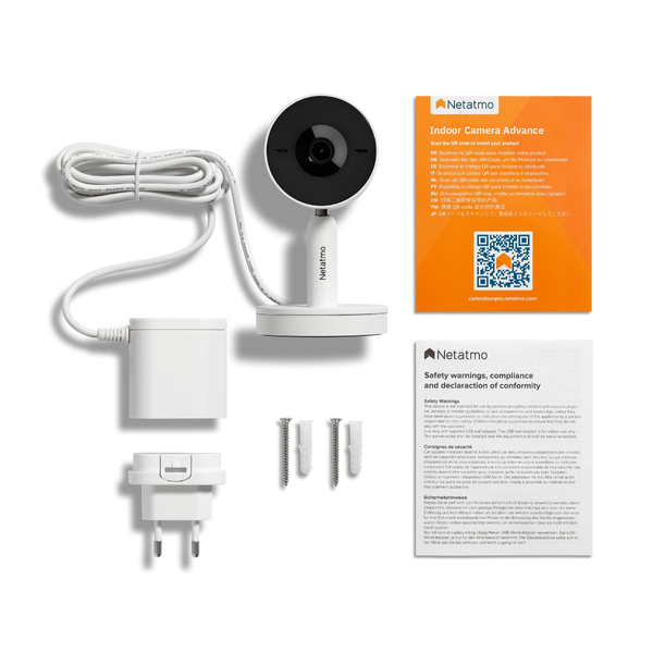 Indoor Camera Advance + PoE Adapter Pack White